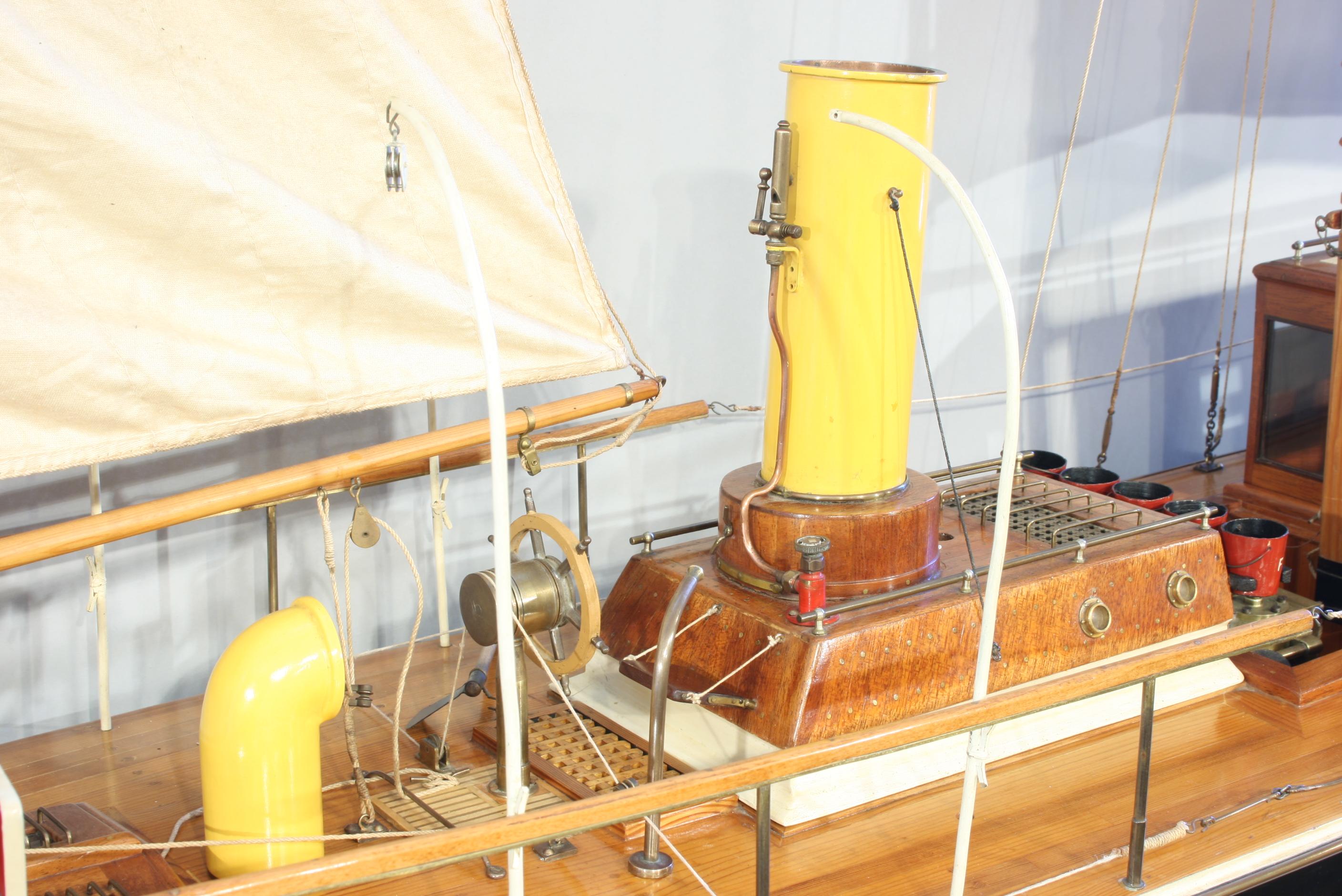Sailing Steam Boat, Antique Yacht Model, Prince Albert Steam Yacht For Sale 1