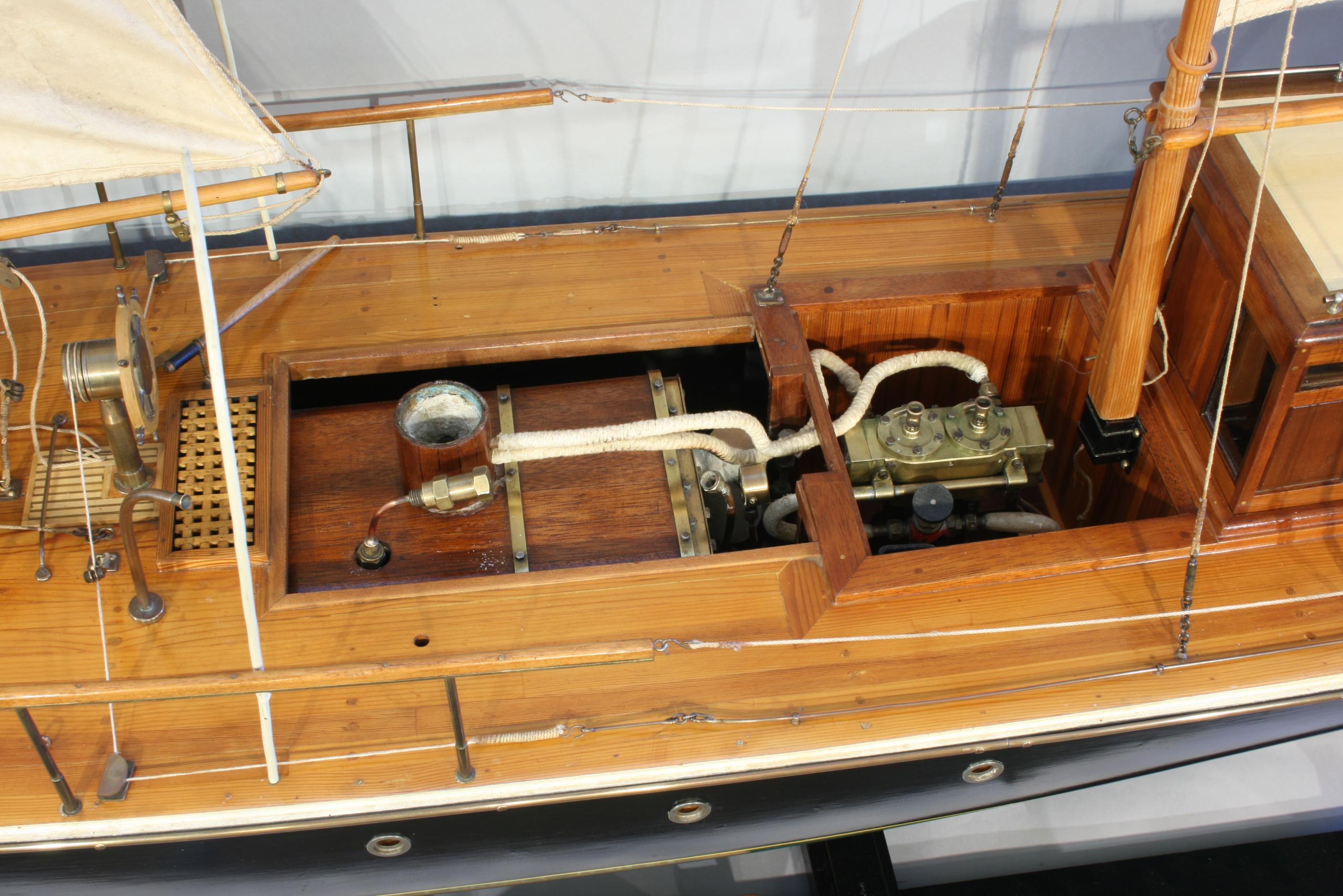 Sailing Steam Boat, Antique Yacht Model, Prince Albert Steam Yacht For Sale 4
