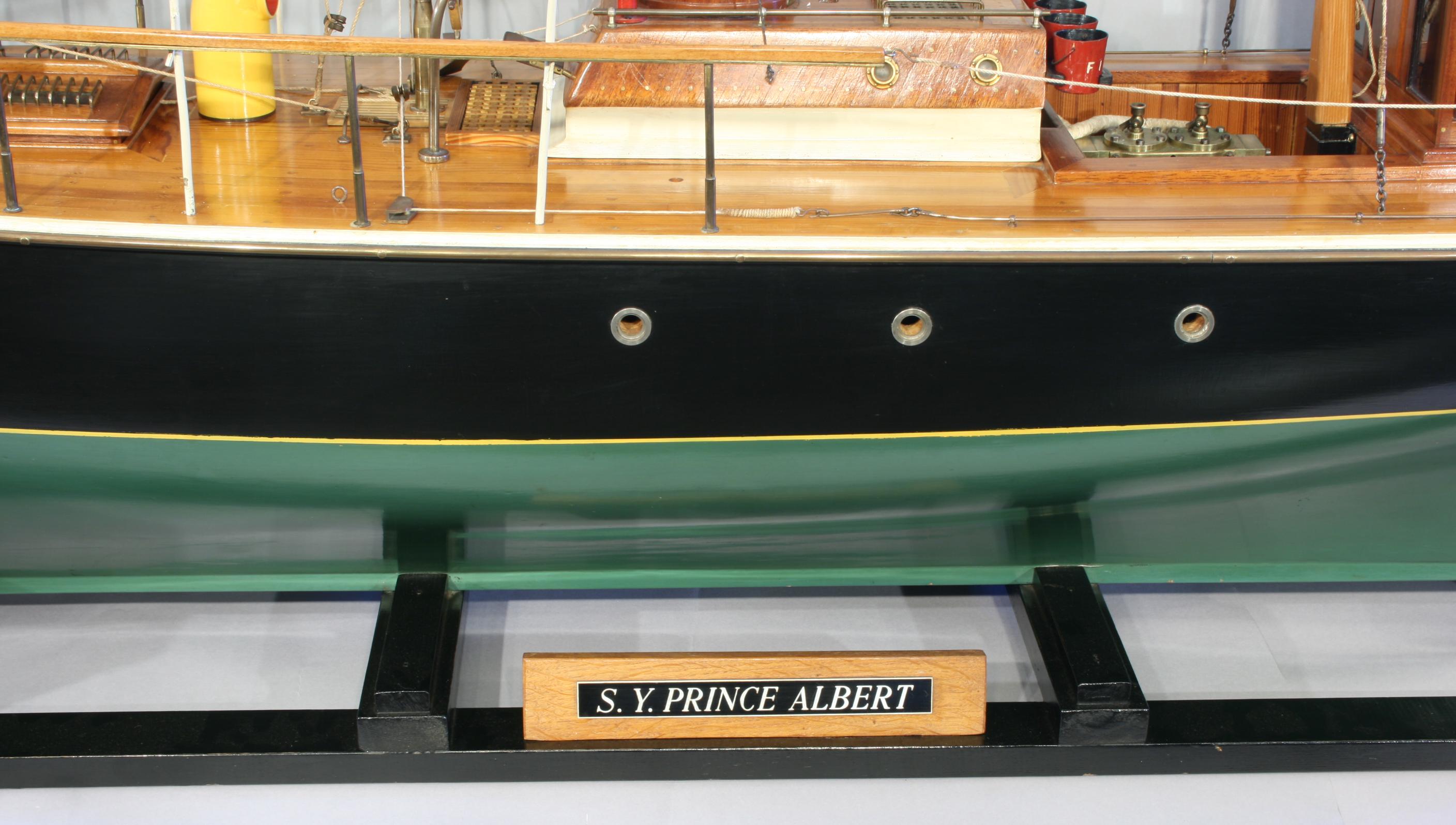 Sailing Steam Boat, Antique Yacht Model, Prince Albert Steam Yacht For Sale 5