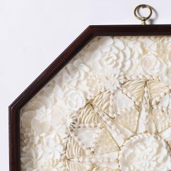 Vintage Sailors Valentine in White Seashells