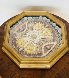 Vintage Sailors Valentines Sea Shell Octagonal
