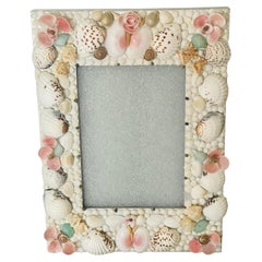 Vintage Sailors Valentines Shell Encrusted Frame