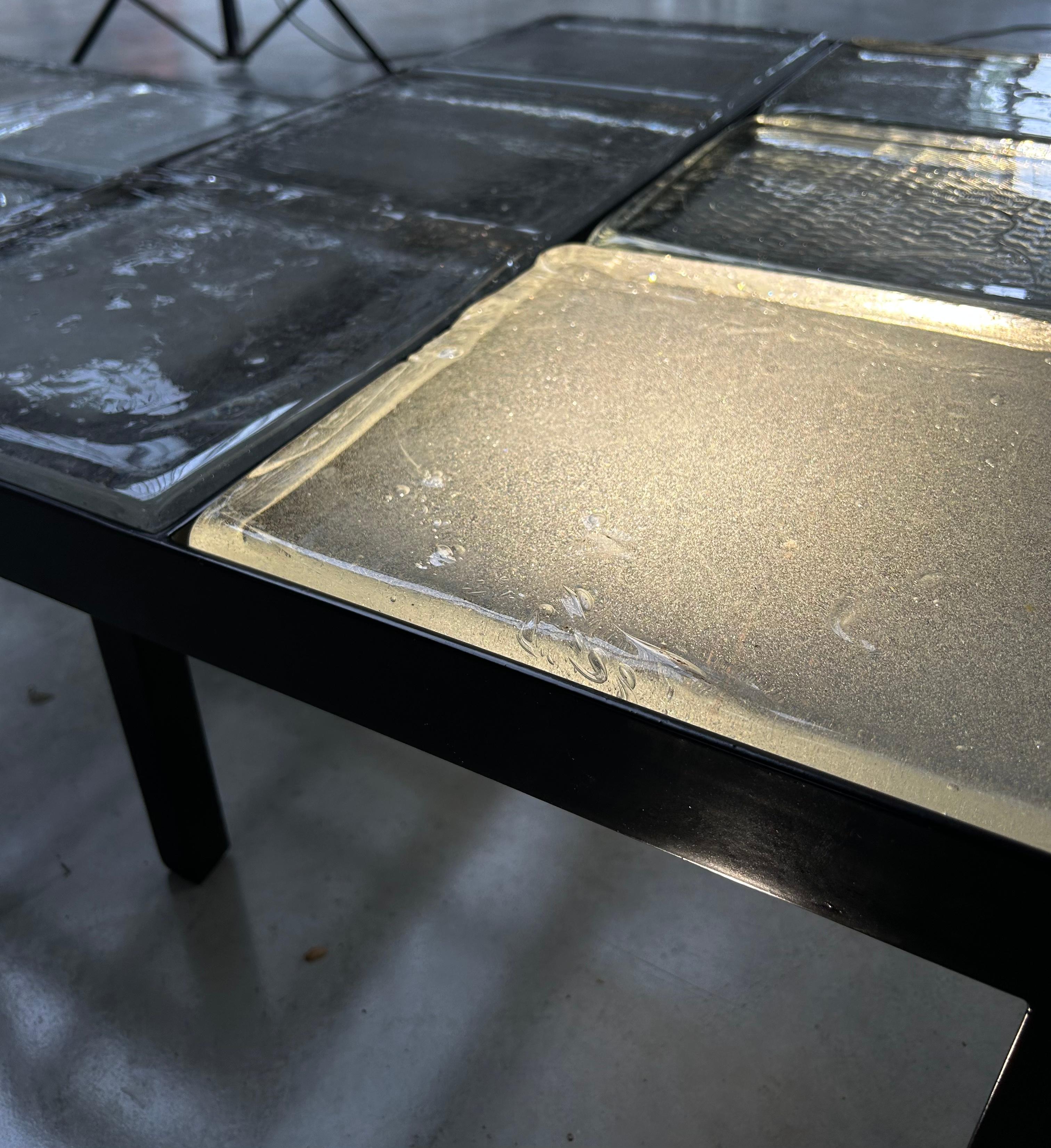 Tavolino in vetro Saint Gobain vintage in vendita 3