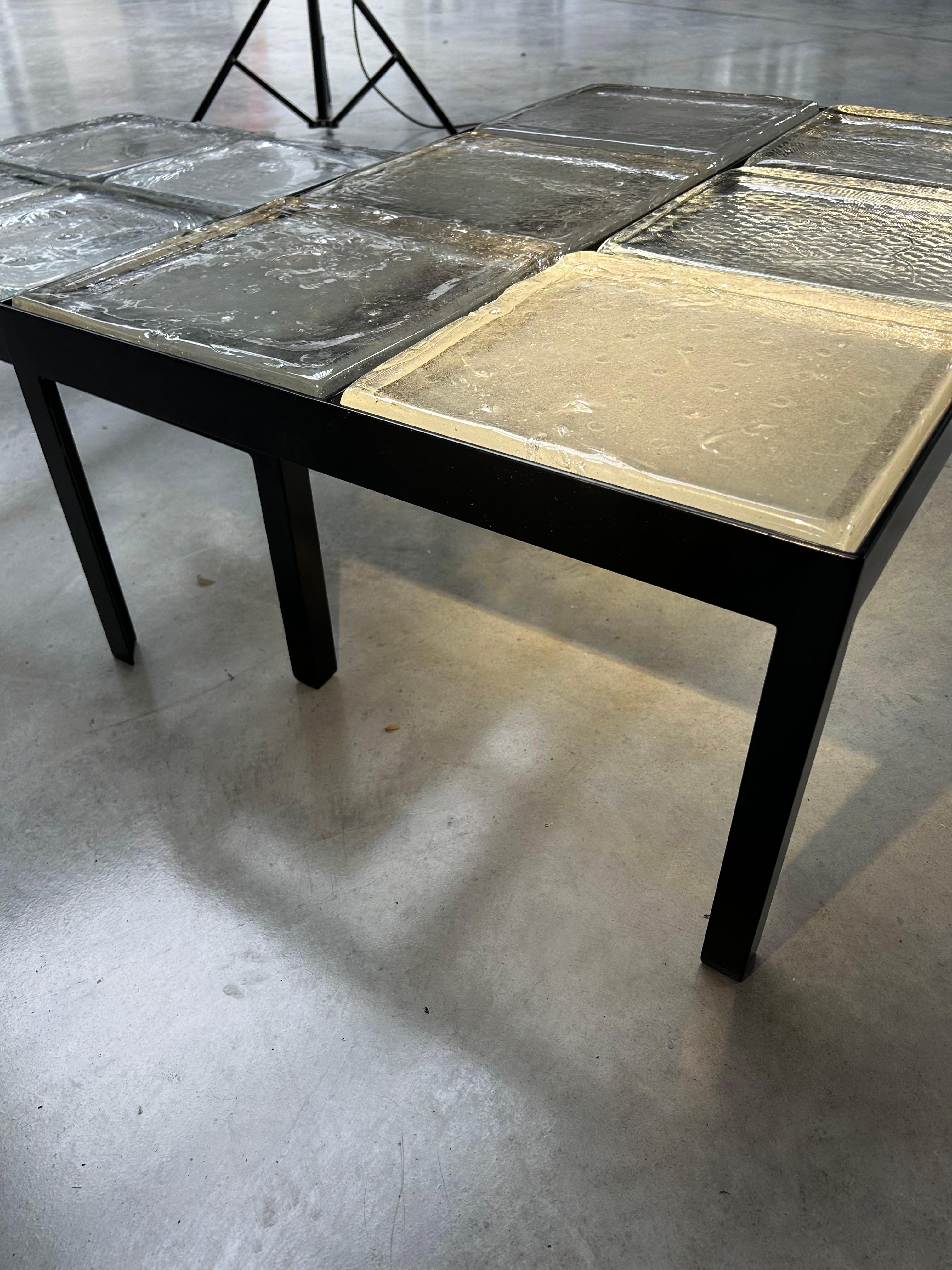 Tavolino in vetro Saint Gobain vintage in vendita 6