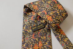 Vintage Saint Michel all-silk tie with golden medals