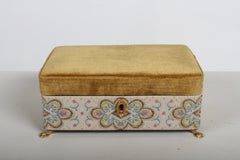 Cofre joyero de terciopelo jacquard Vintage Saks Fifth Ave Italia