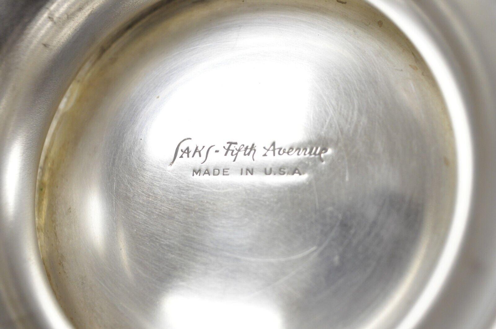 Vintage Saks Fifth Avenue Silver Plated Regency Lion Head Lidded Ice Bucket 6