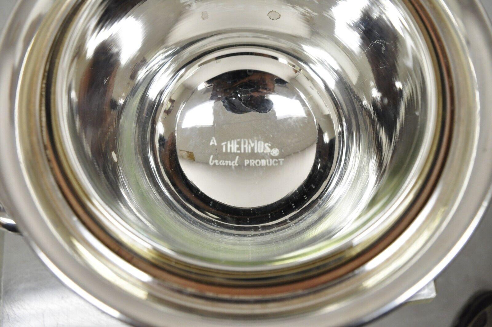 Vintage Saks Fifth Avenue Silver Plated Regency Lion Head Lidded Ice Bucket 3