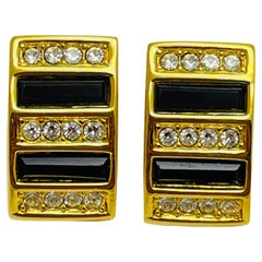 Vintage SAL SWAROVSKI Designer-Ohrringe aus vergoldeten Kristallen, Vintage
