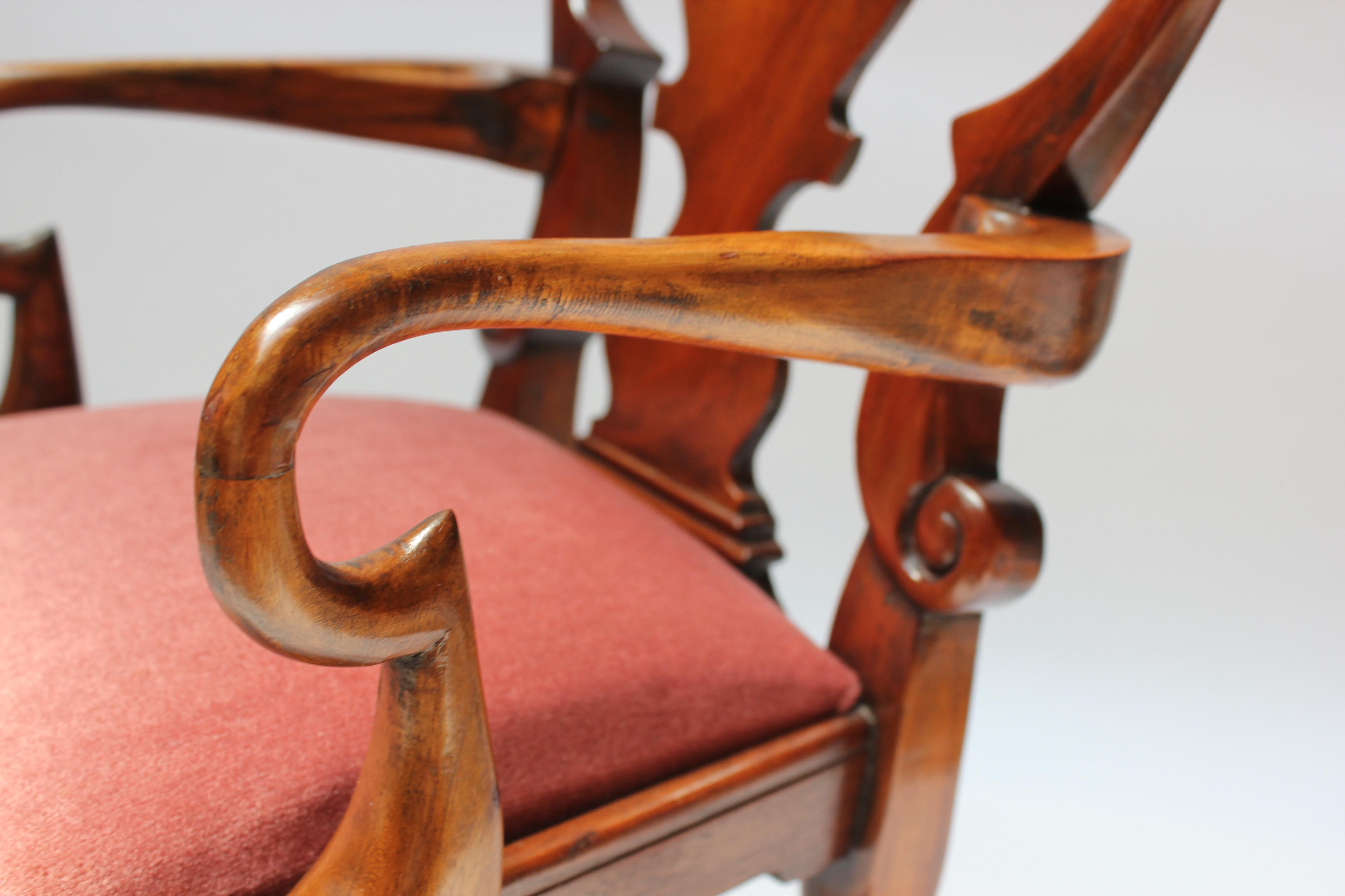 Vintage Salesman Sample / Miniature Queen Anne-Style English Arm Chair 6
