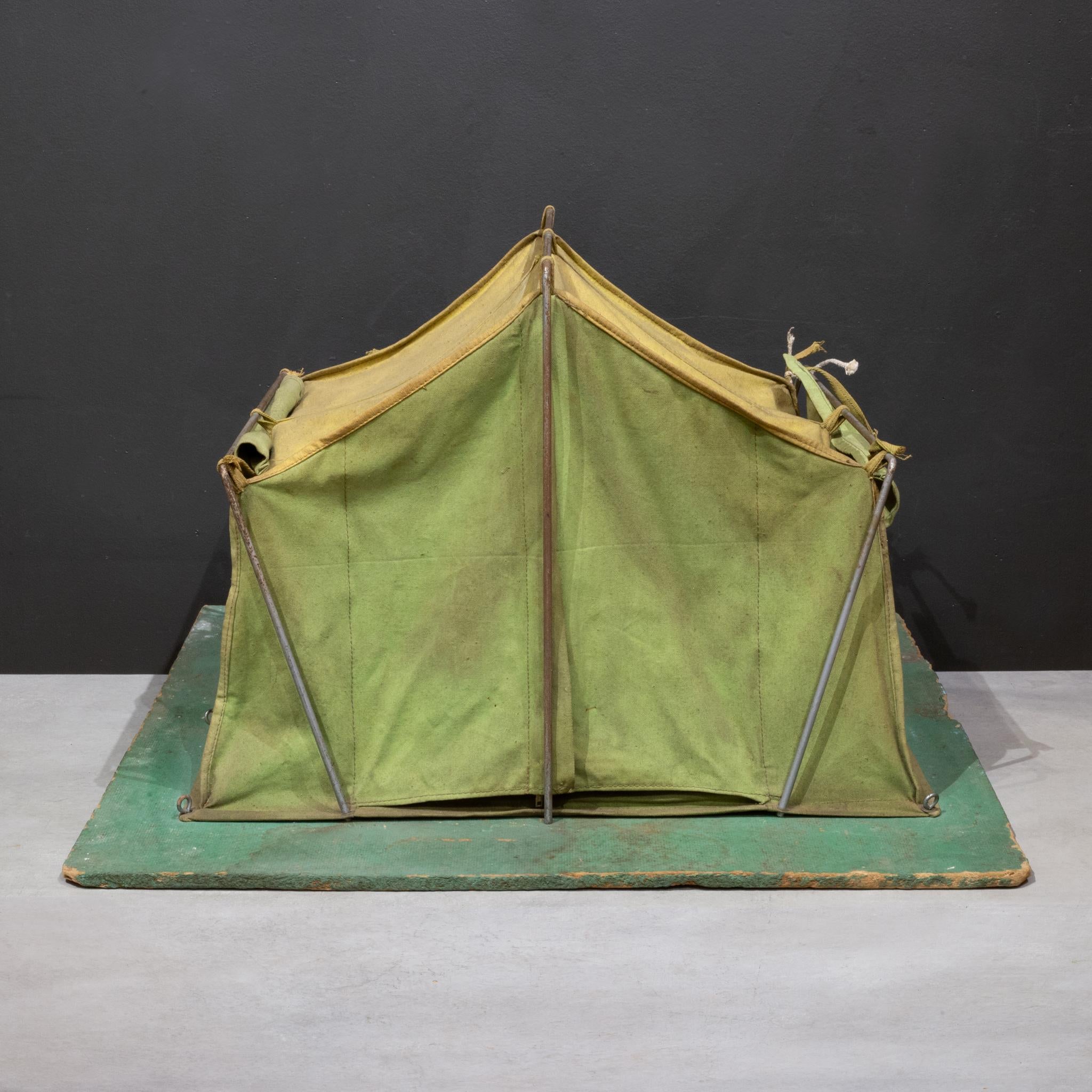 Vintage Salesman's Sample Canvas Camping Tent c.1940 In Good Condition For Sale In San Francisco, CA