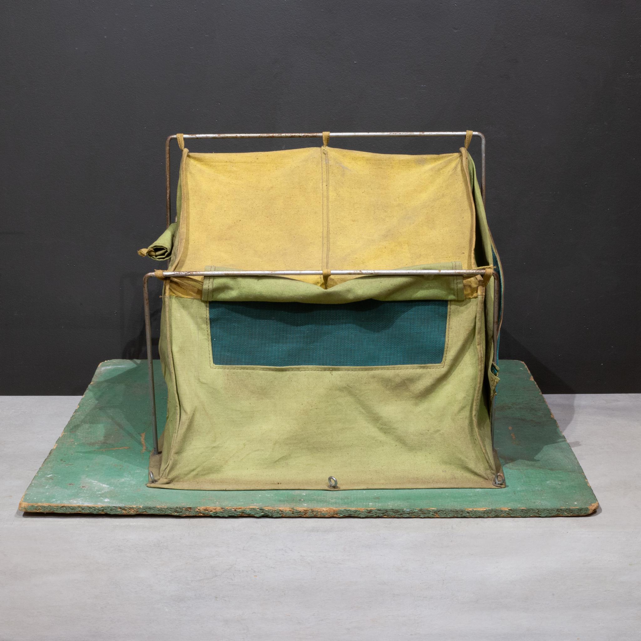 20th Century Vintage Salesman's Sample Canvas Camping Tent c.1940 For Sale