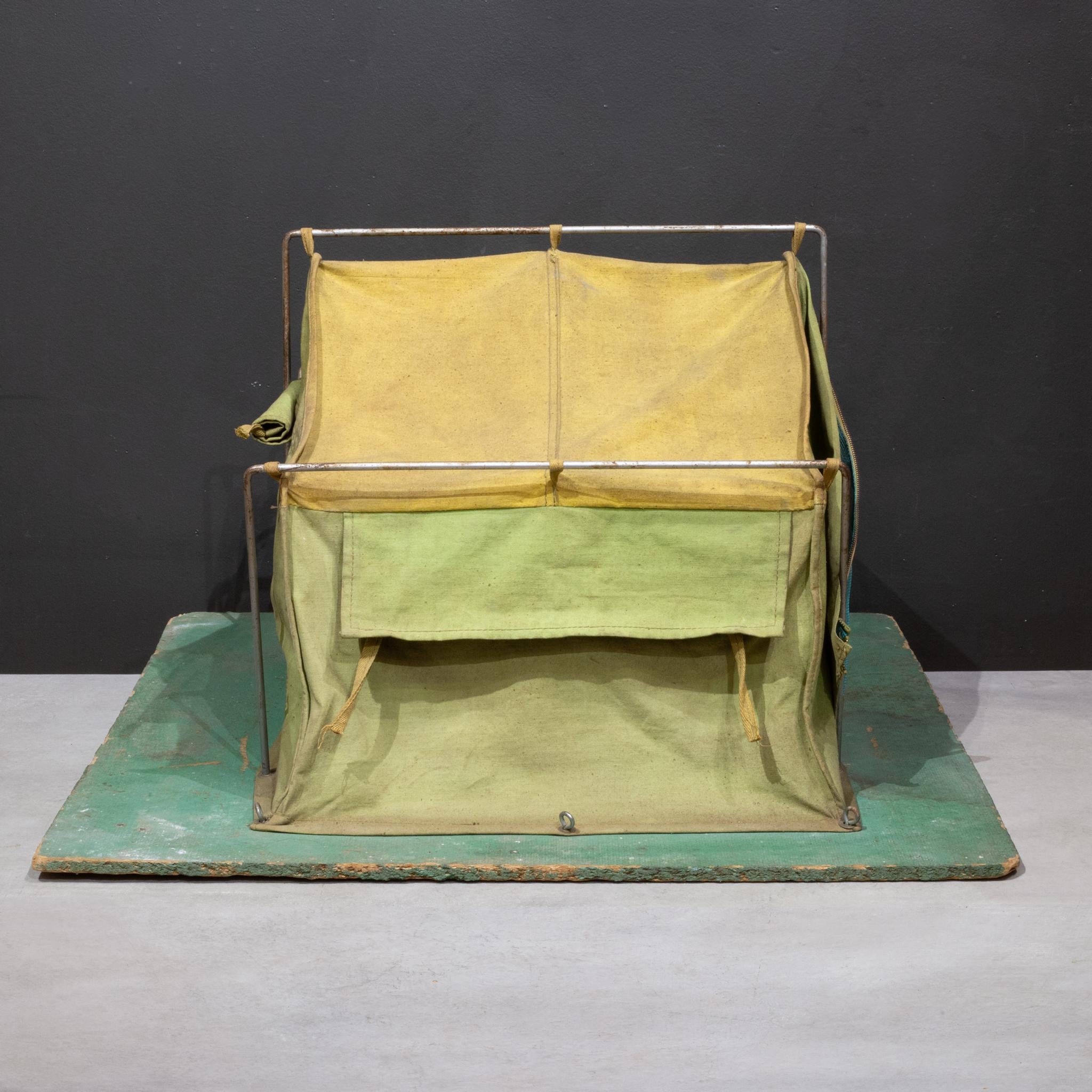 Metal Vintage Salesman's Sample Canvas Camping Tent c.1940 For Sale