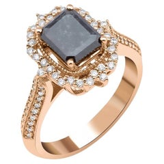 Vintage Salz & Pfeffer Diamant 2,20ct Ring