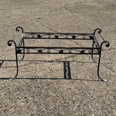 Vintage Salterini Art Nouveau Wrought Iron Garden Patio Rectangular Coffee Table