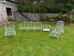 Vintage Salterini Cherry Blossom Wrought Iron Garden Sofa Garten Set, 1950er Jahre