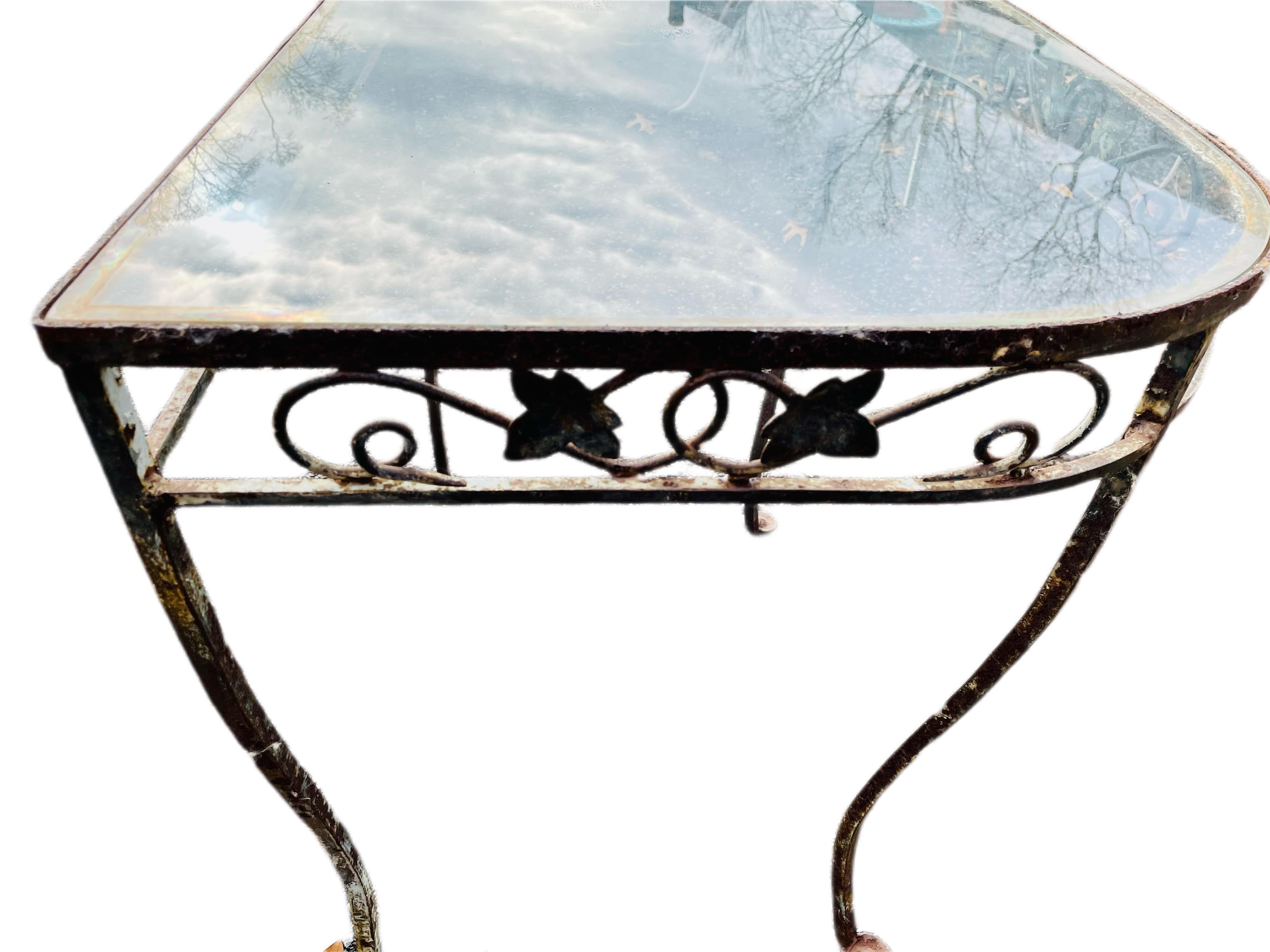 Table Demi-Lune vintage Salterini à motif Mt Vernon en vente 1
