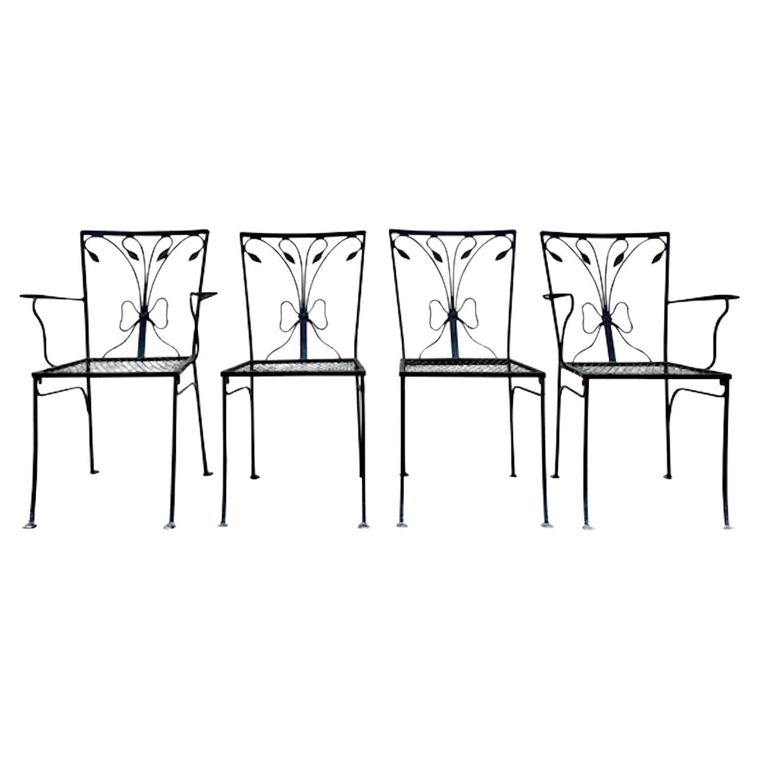 Vintage Salterini Garden Chairs, Set of Four For Sale