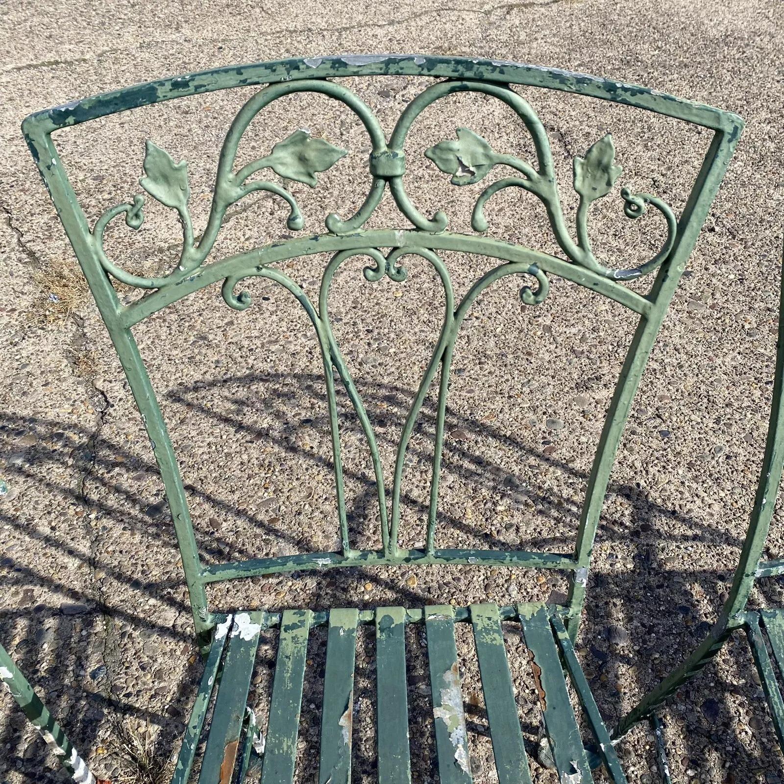 Ensemble de salle à manger de jardin de patio et de table ovale en verre Salterini Leaf Vine - 5 pièces en vente 4