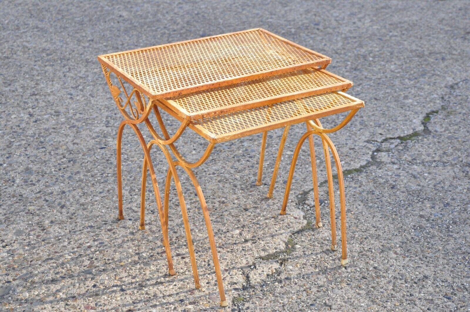 vintage wrought iron nesting tables