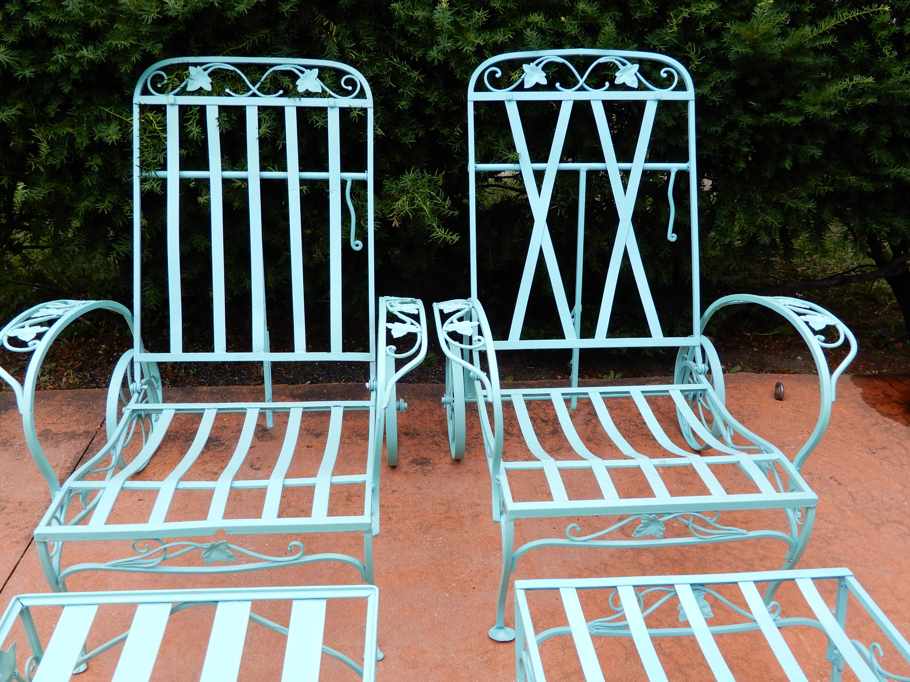 American Vintage Salterini Pair Chaise Lounges For Sale