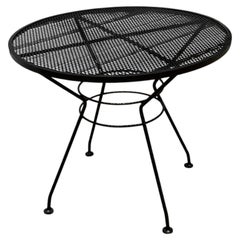 Vintage Salterini Style Wrought Iron Mesh Patio Table - 36" Round