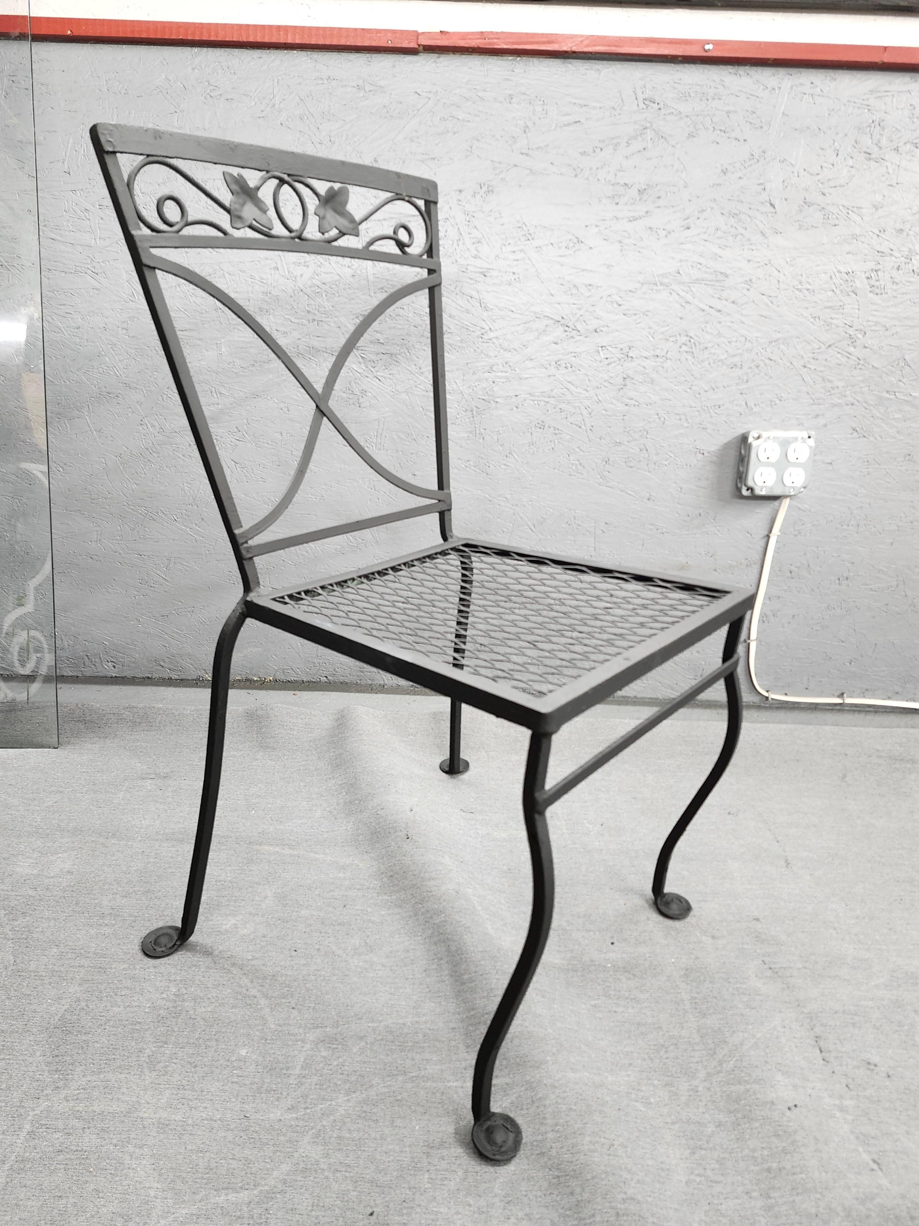 Vintage Salterini Wrought Iron Chairs Set of 8  For Sale 11