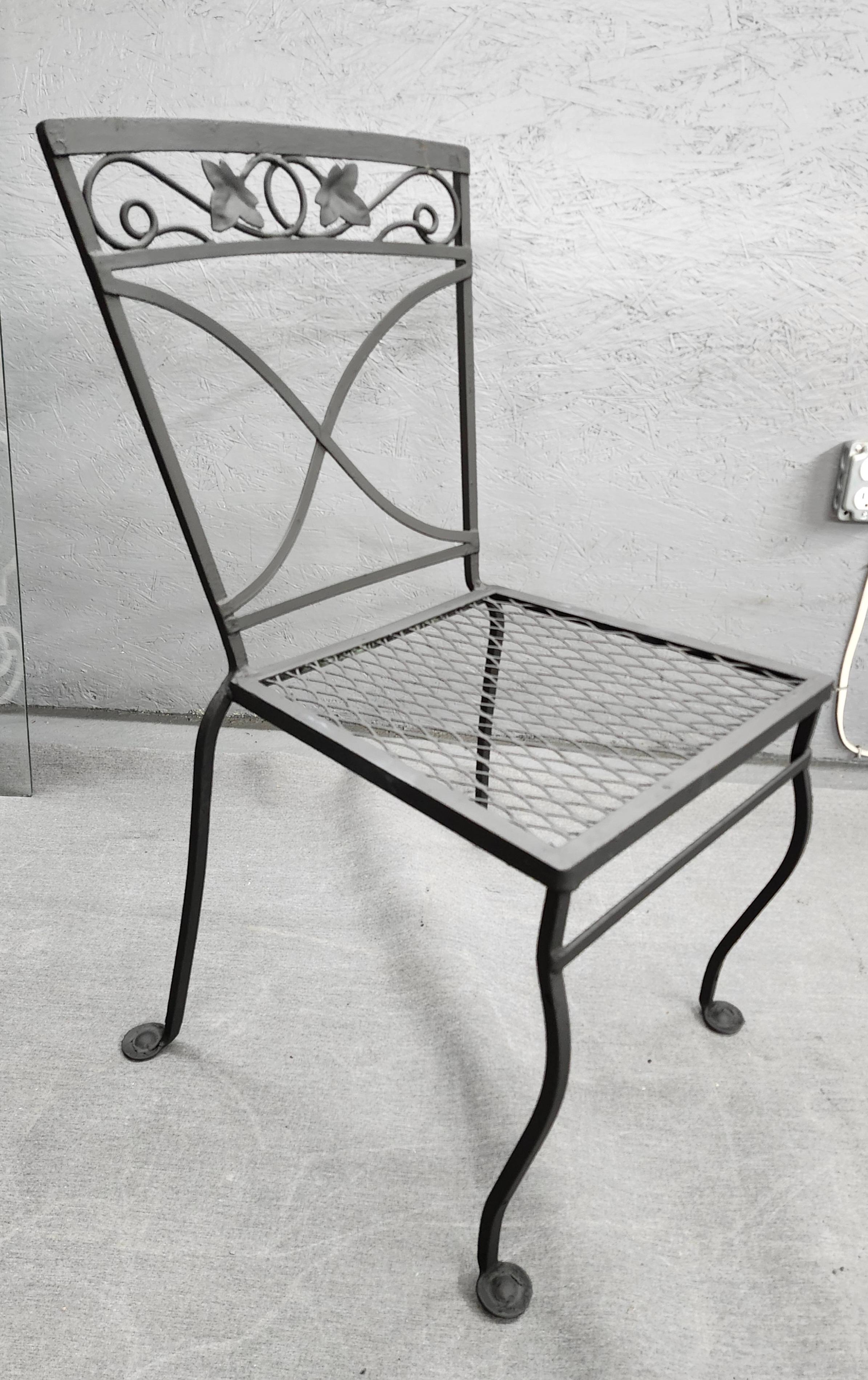 Vintage Salterini Wrought Iron Chairs Set of 8  For Sale 12