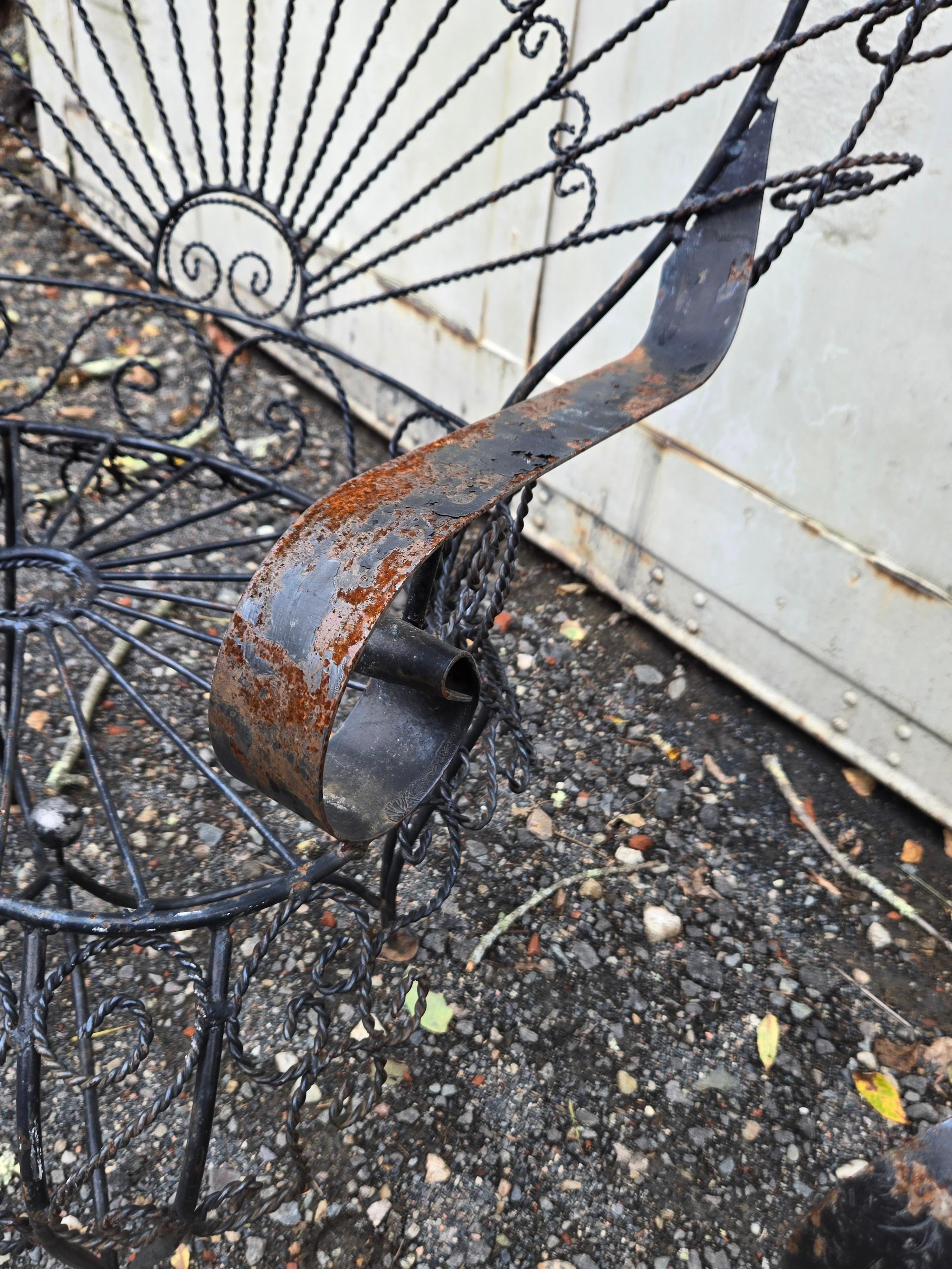 Vintage Salterini Wrought Iron Outdoor Patio Furniture For Sale 1