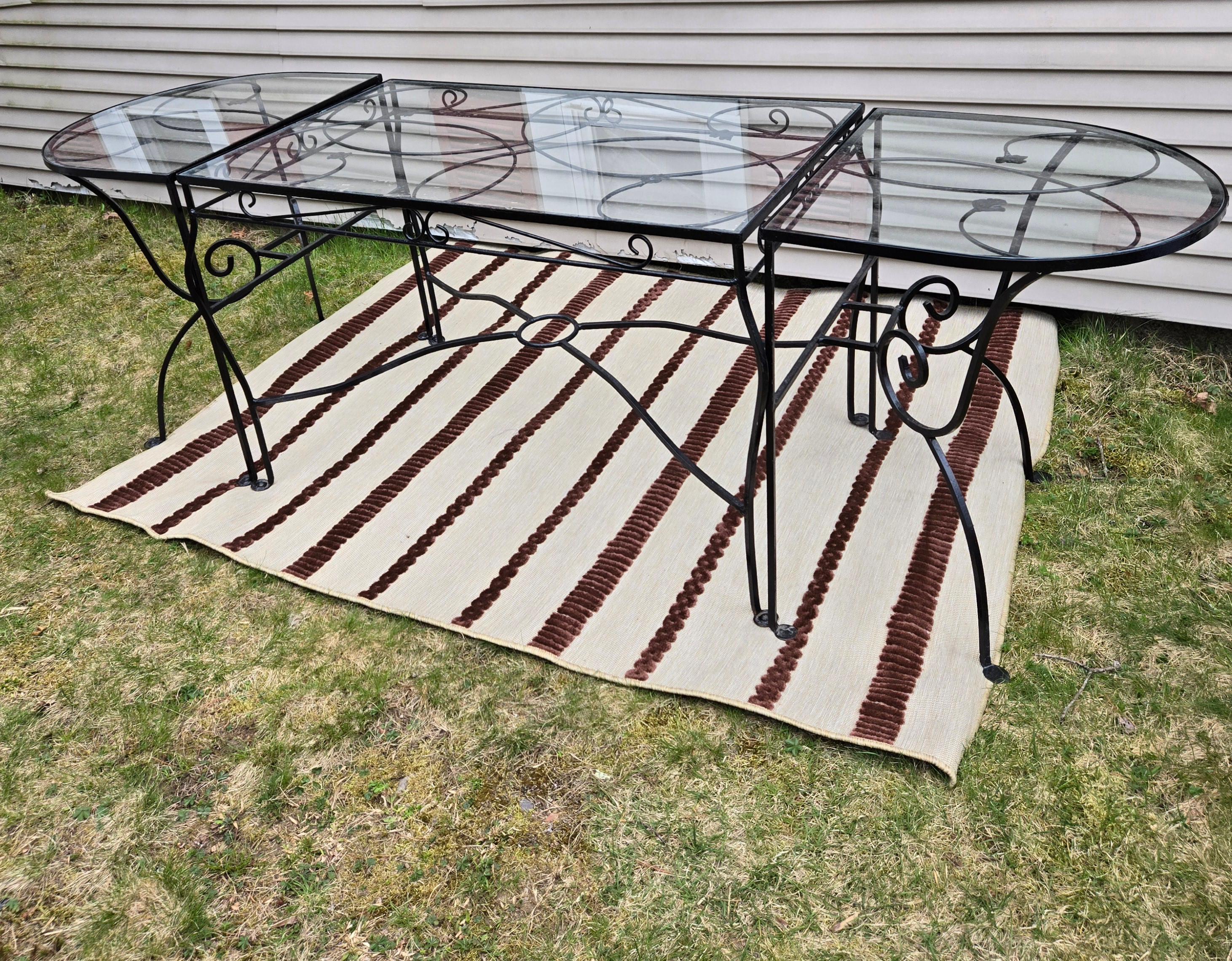 Vintage Salterini Wrought Iron Outdoor Patio Seating  For Sale 5