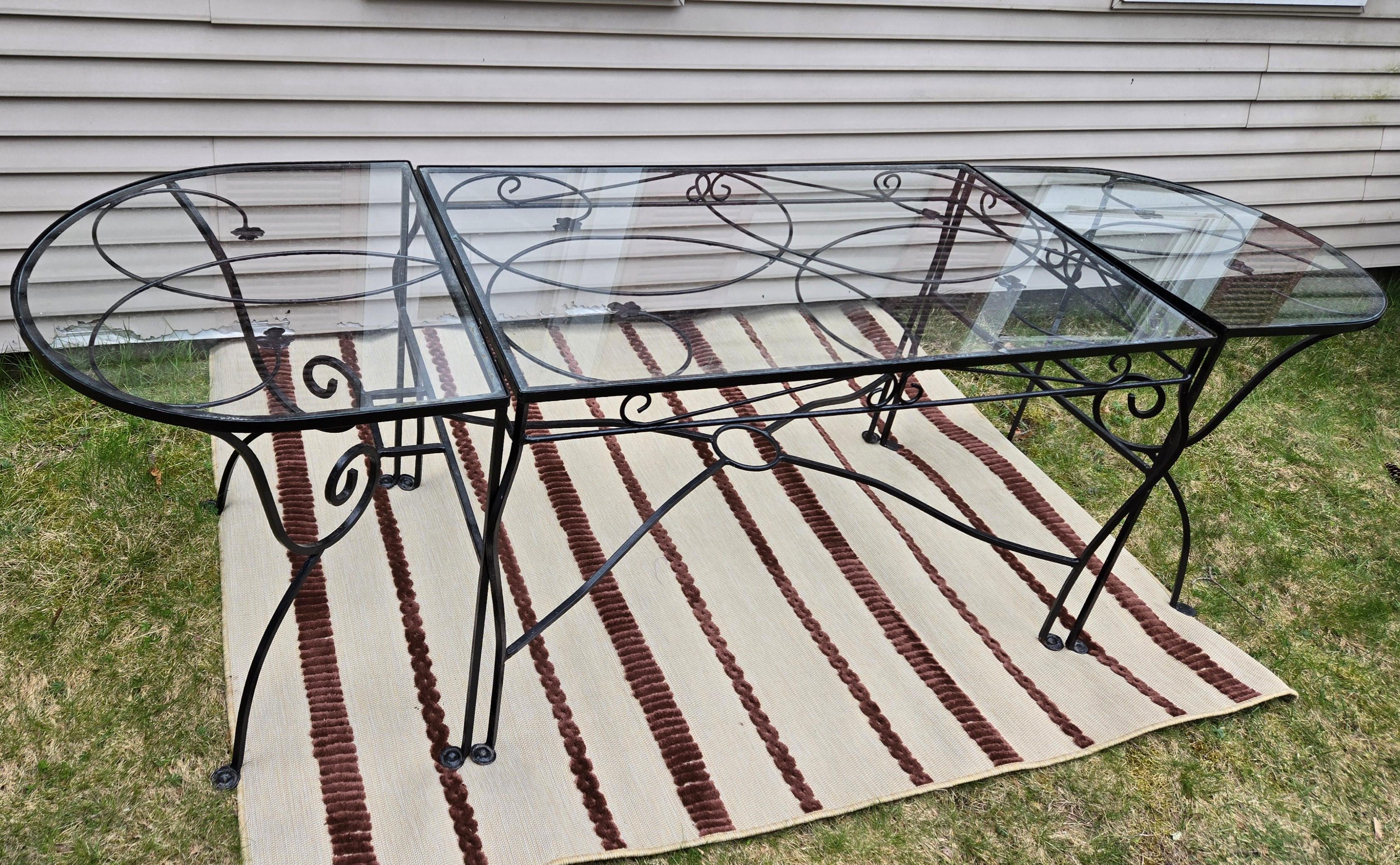 20th Century Vintage Salterini Wrought Iron Outdoor Patio Seating  For Sale