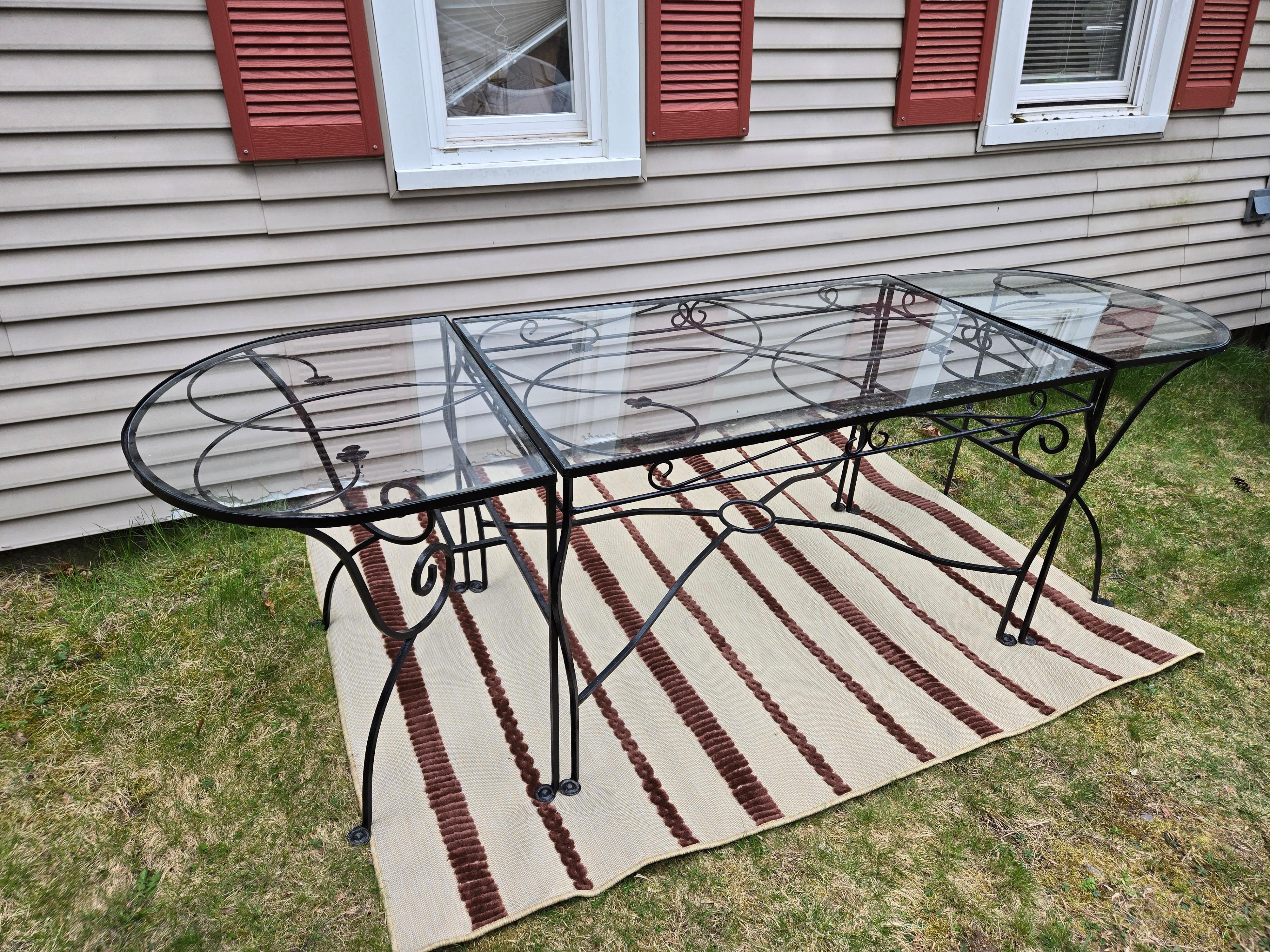Vintage Salterini Wrought Iron Outdoor Patio Seating  For Sale 1