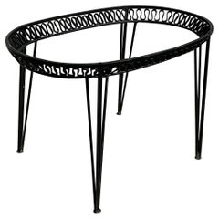 Vintage Salterini Wrought Iron Ribbon Oval Dining Table Base