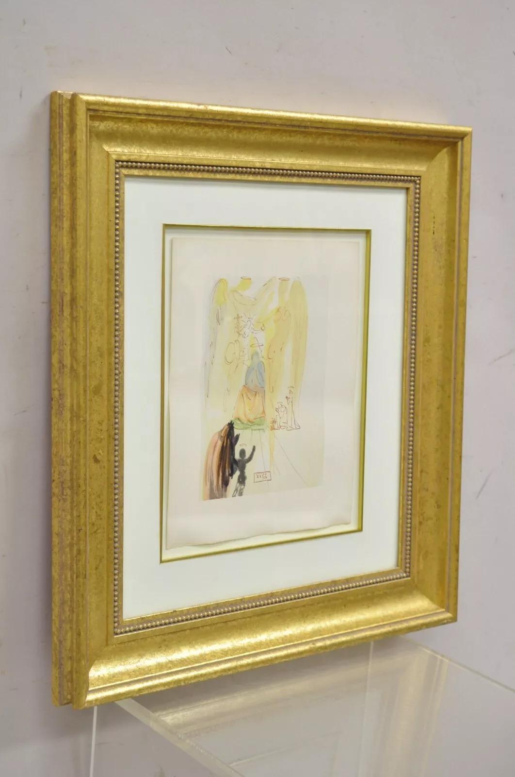 Vintage Salvador Dalí Divina Comedia El Triunfo de Cristo y la Virgen Enmarcado en venta 4