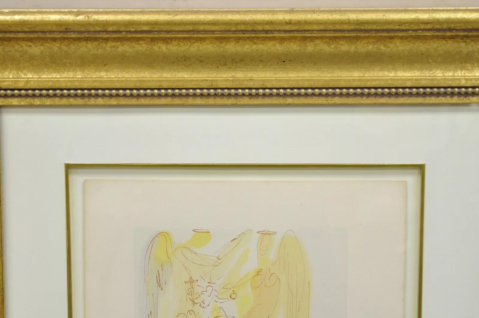 Vintage Salvador Dalí Divina Comedia El Triunfo de Cristo y la Virgen Enmarcado Desconocido en venta