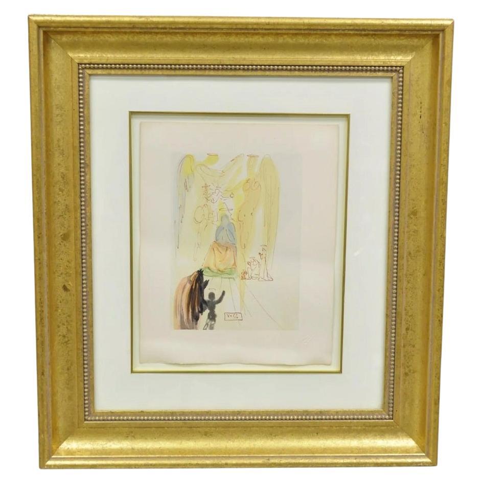 Vintage Salvador Dali Divine Comedy The Triumph of Christ and the Virgin Framed