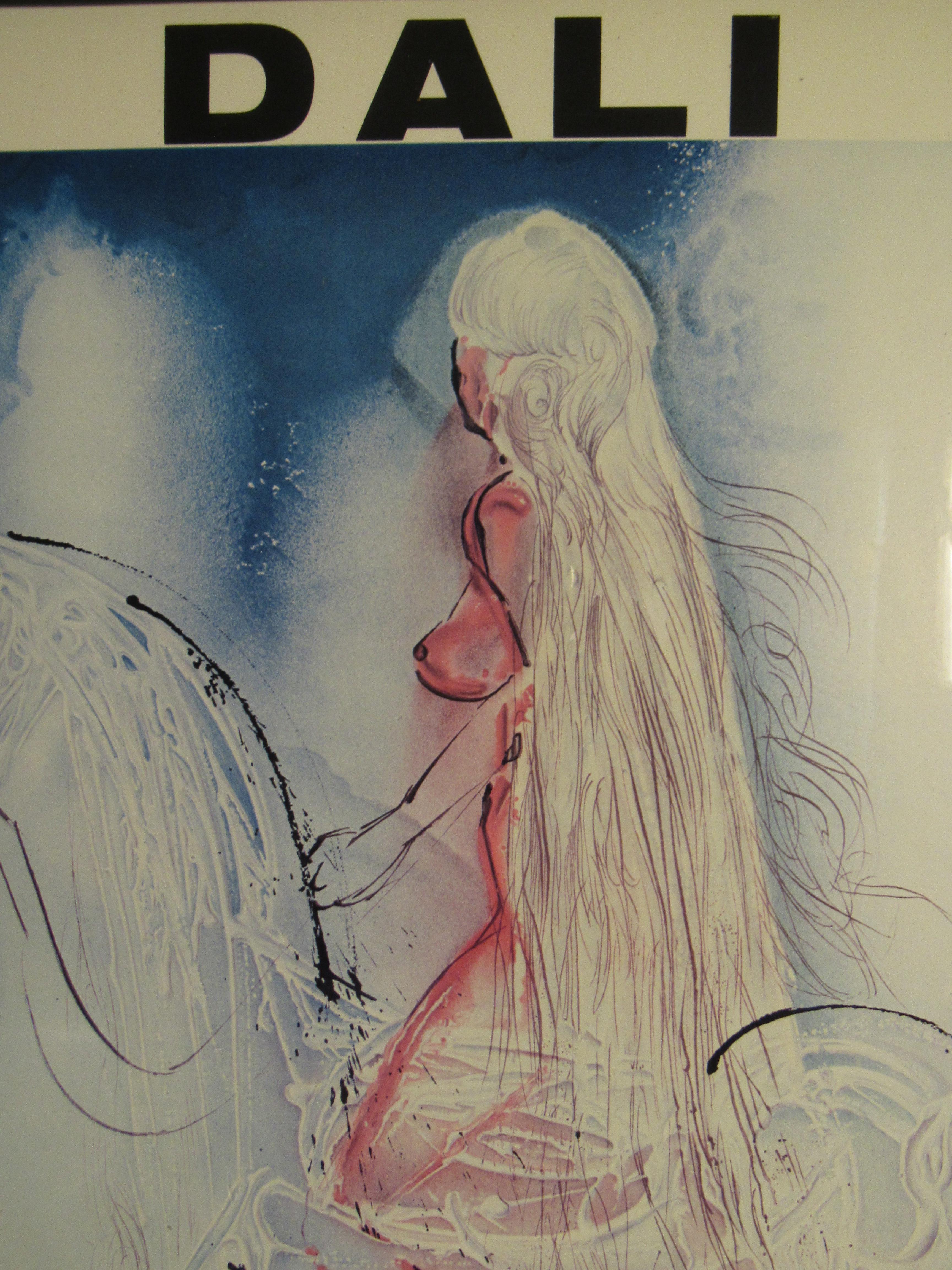 Français Affiche vintage de la galerie française Lady Godiva de Salvador Dali (1977) en vente