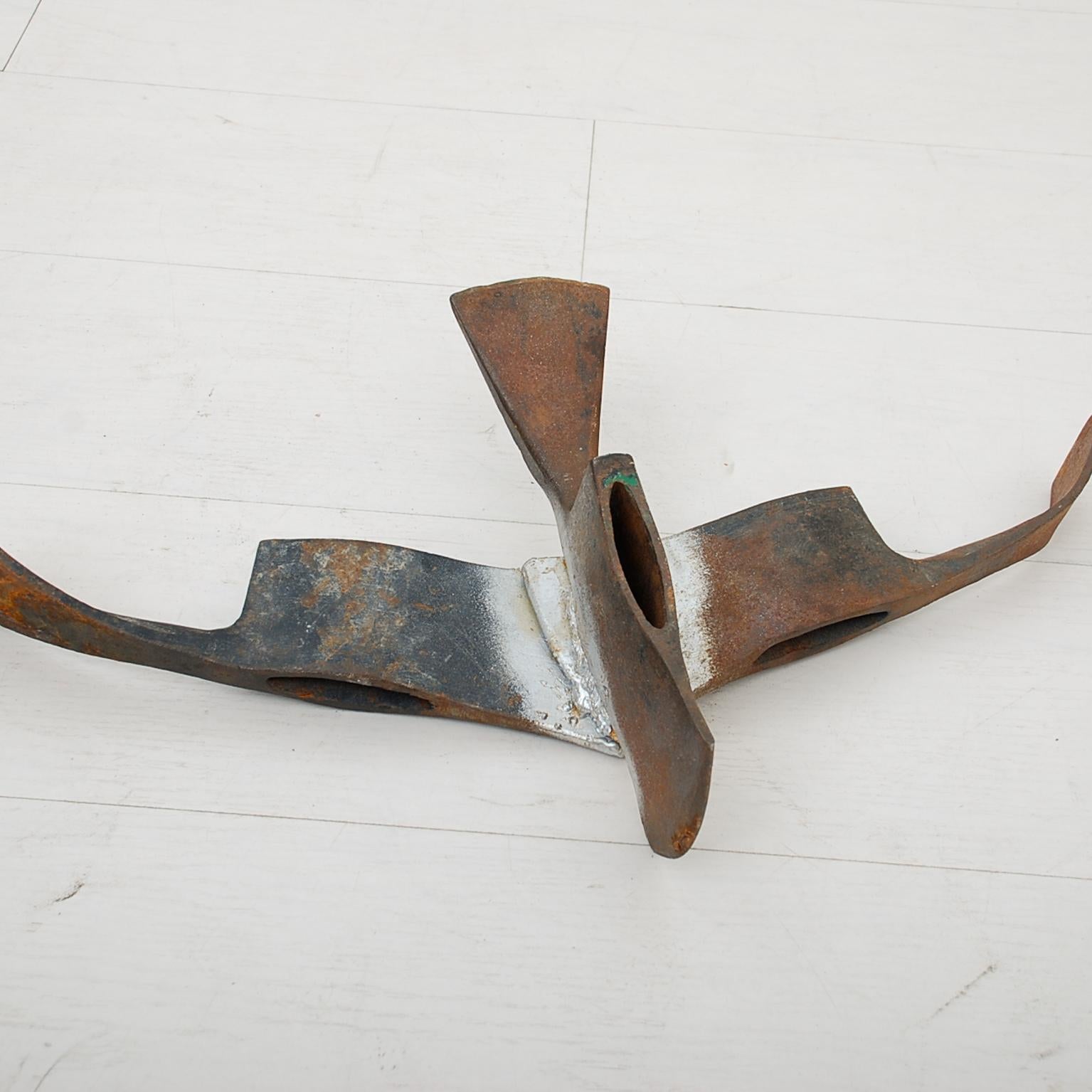 Modern  1980s Industrial Art Iron Pickaxe Eagle Sculpture Vintage Salvage Metal 