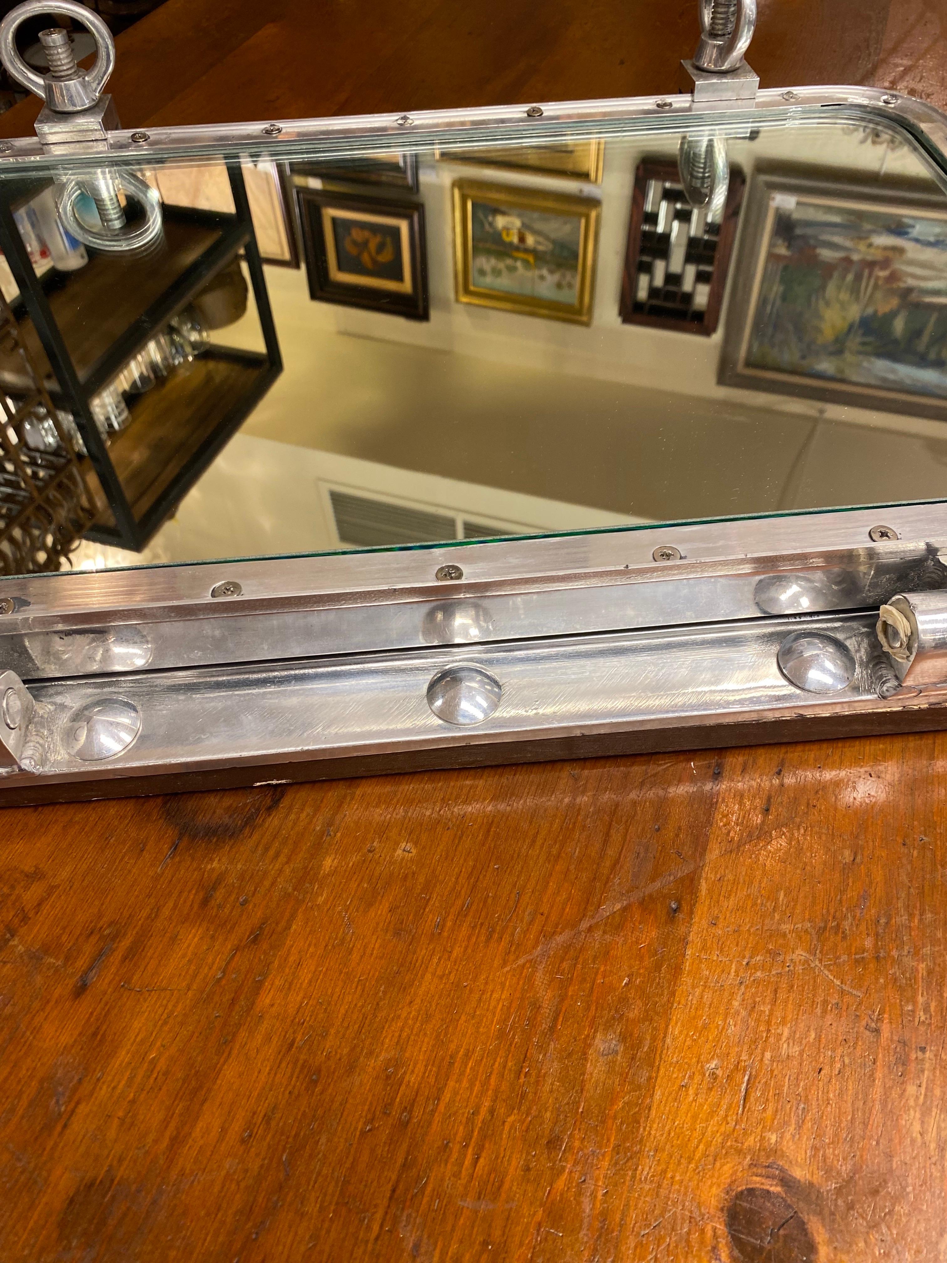 Vintage Salvaged Porthole Bar Tray In Good Condition In San Diego, CA