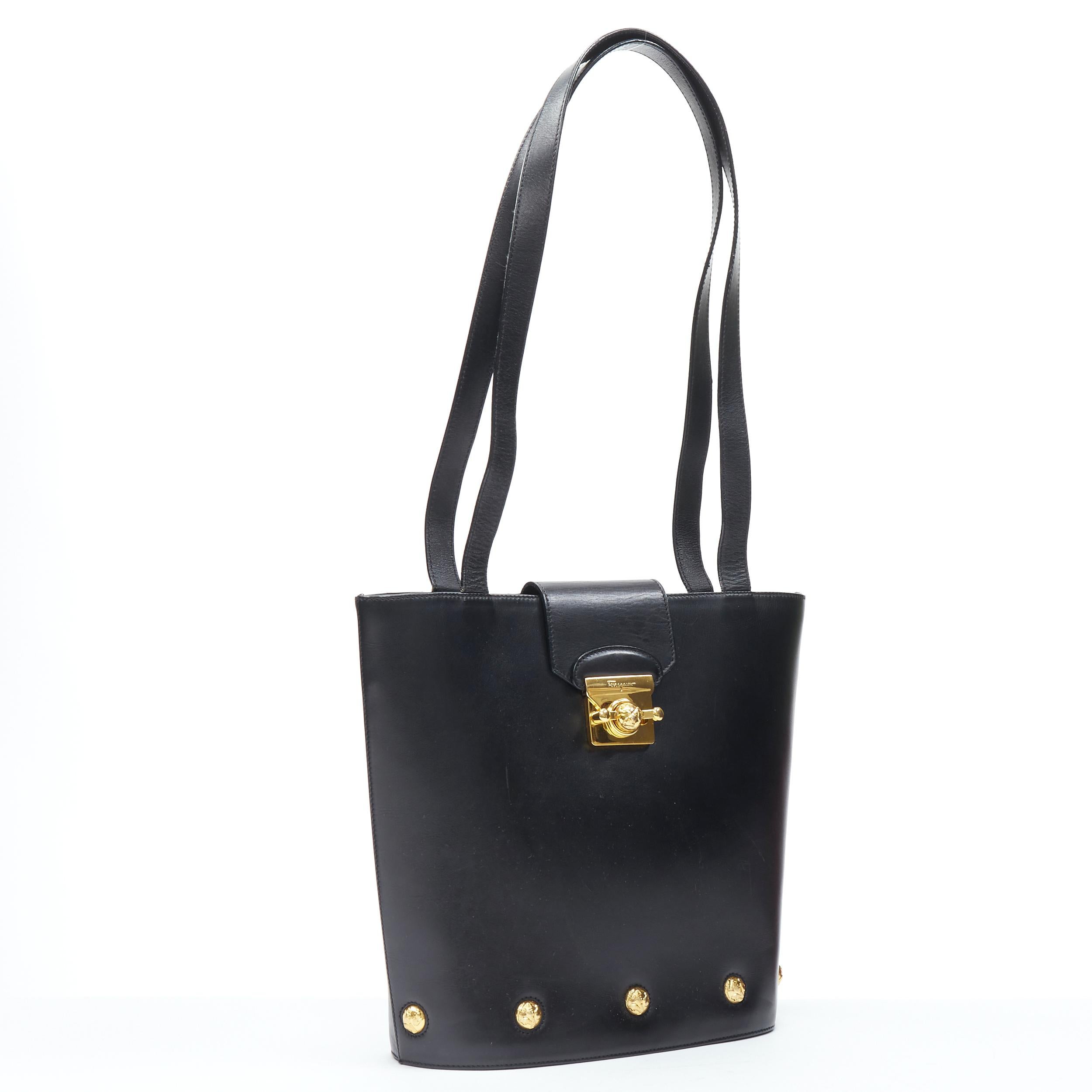 black bag with gold studs