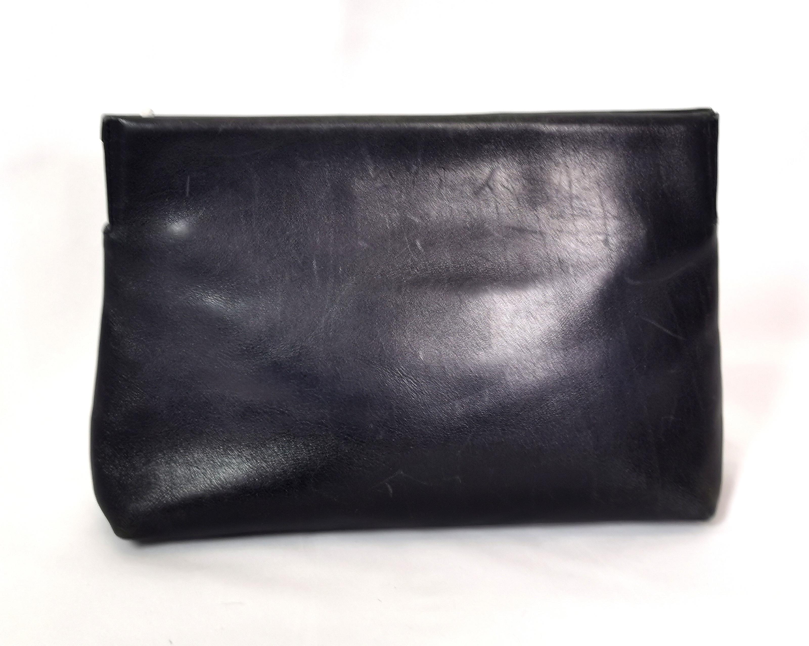 Black Vintage Salvatore Ferragamo shoulder bag, clutch  For Sale