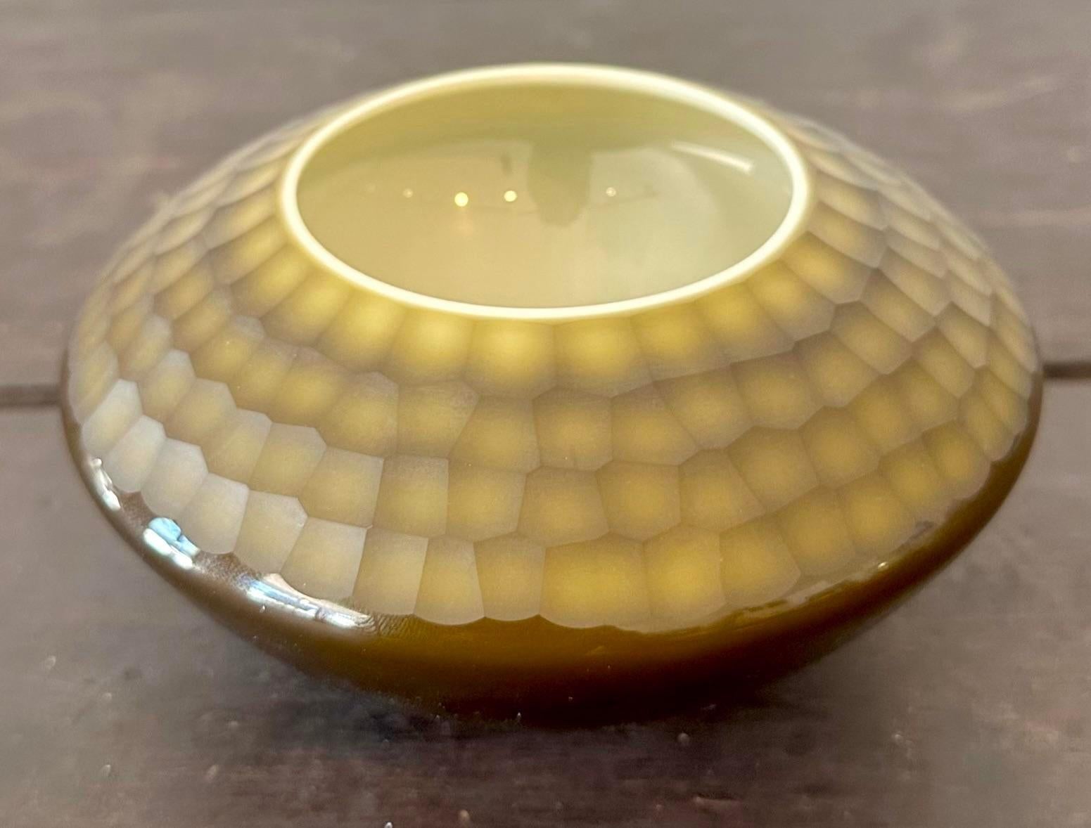 Bohème Bol vintage en verre texturé Salviatti Battuto en vente