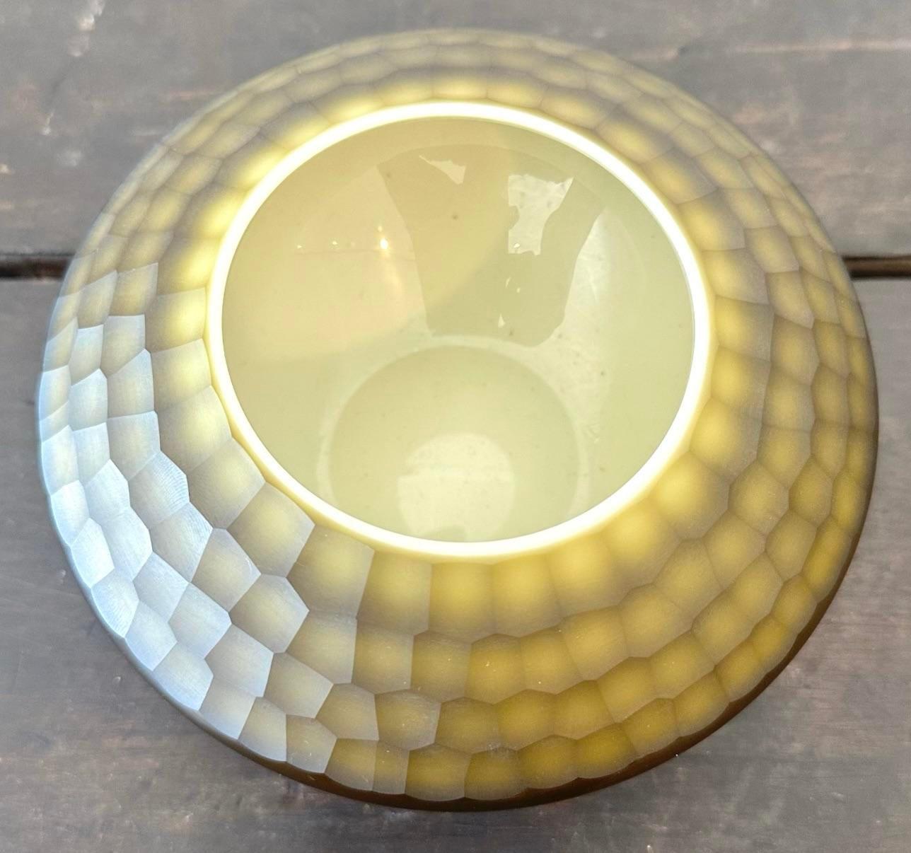 XXIe siècle et contemporain Bol vintage en verre texturé Salviatti Battuto en vente