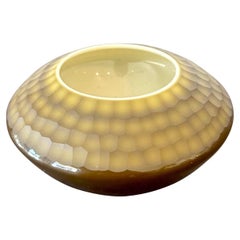 Vintage Salviatti Battuto Textured Glass Bowl