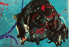 Vintage Sam Francis Design Scandinavian Rug. Size: 6' 6" x 10' (1.98 m x 3.05 m)