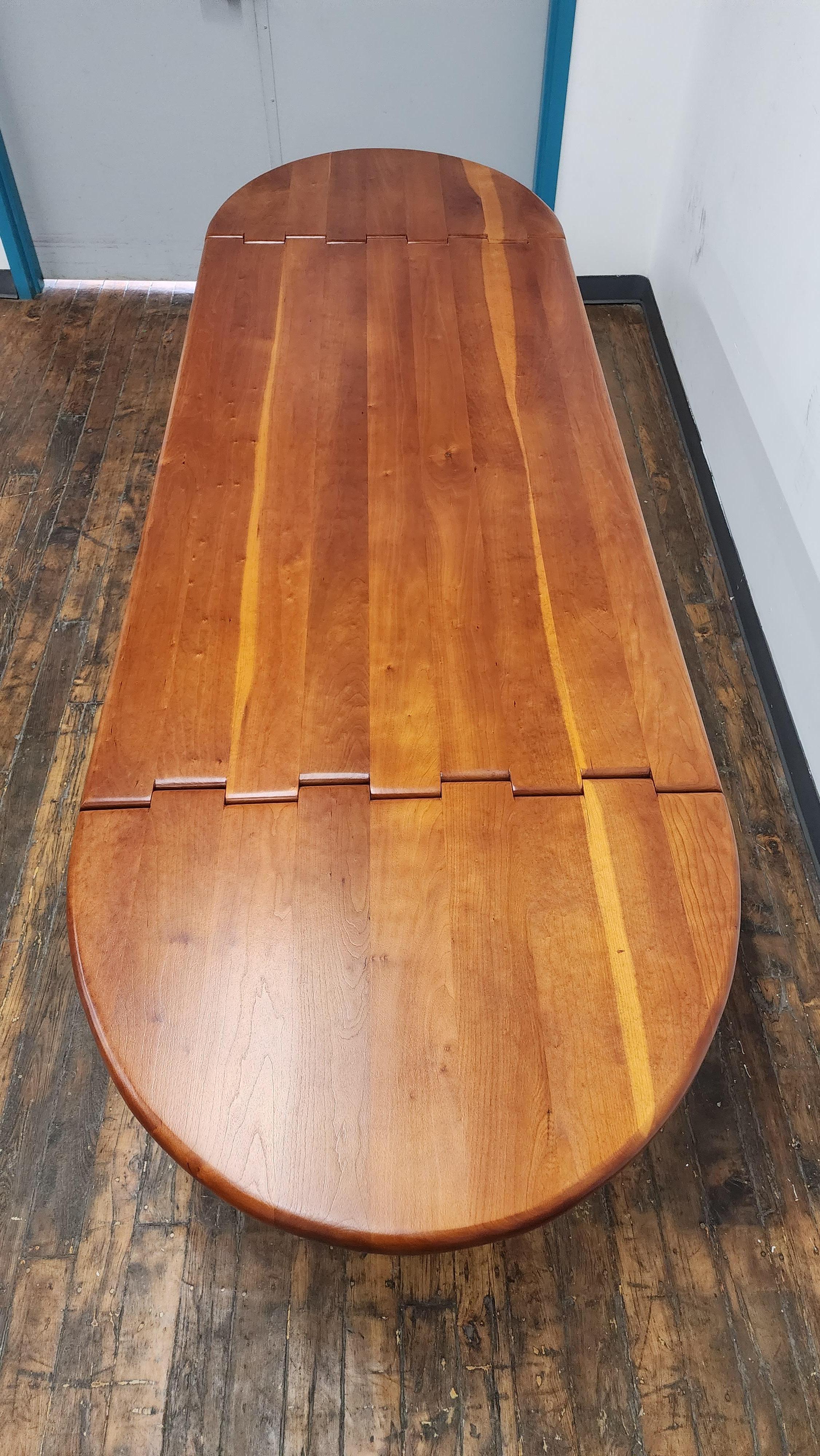 Vintage Sam Maloof Style Cherry Drop Leaf Dining Table. im Angebot 5
