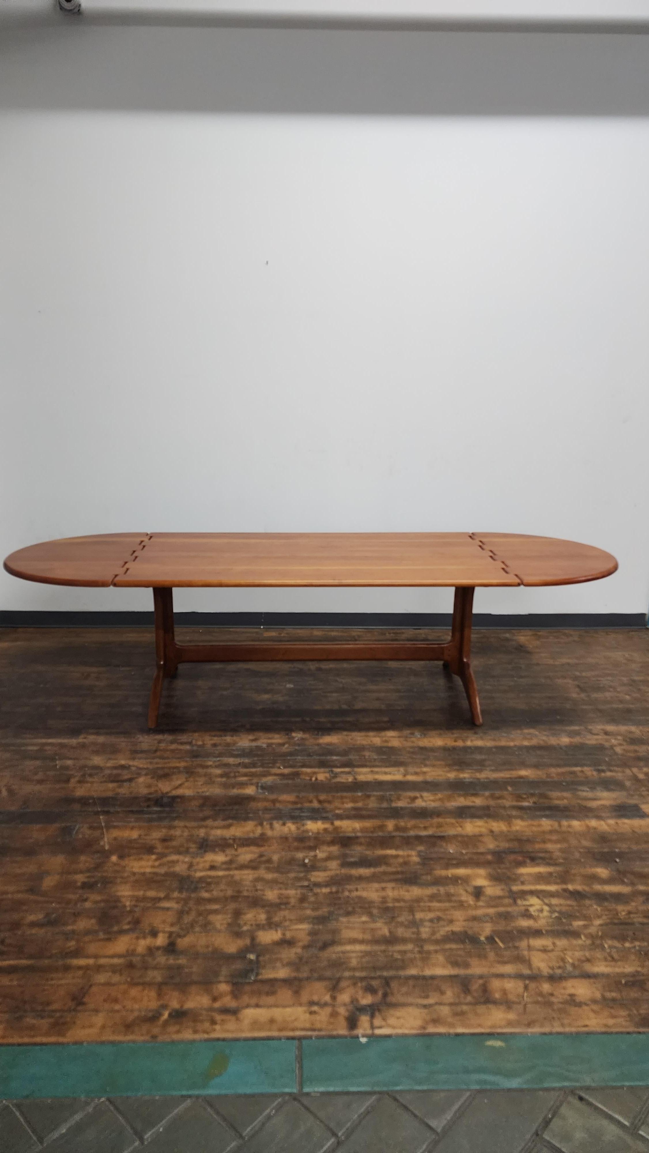 Vintage Sam Maloof Style Cherry Drop Leaf Dining Table. im Angebot 6