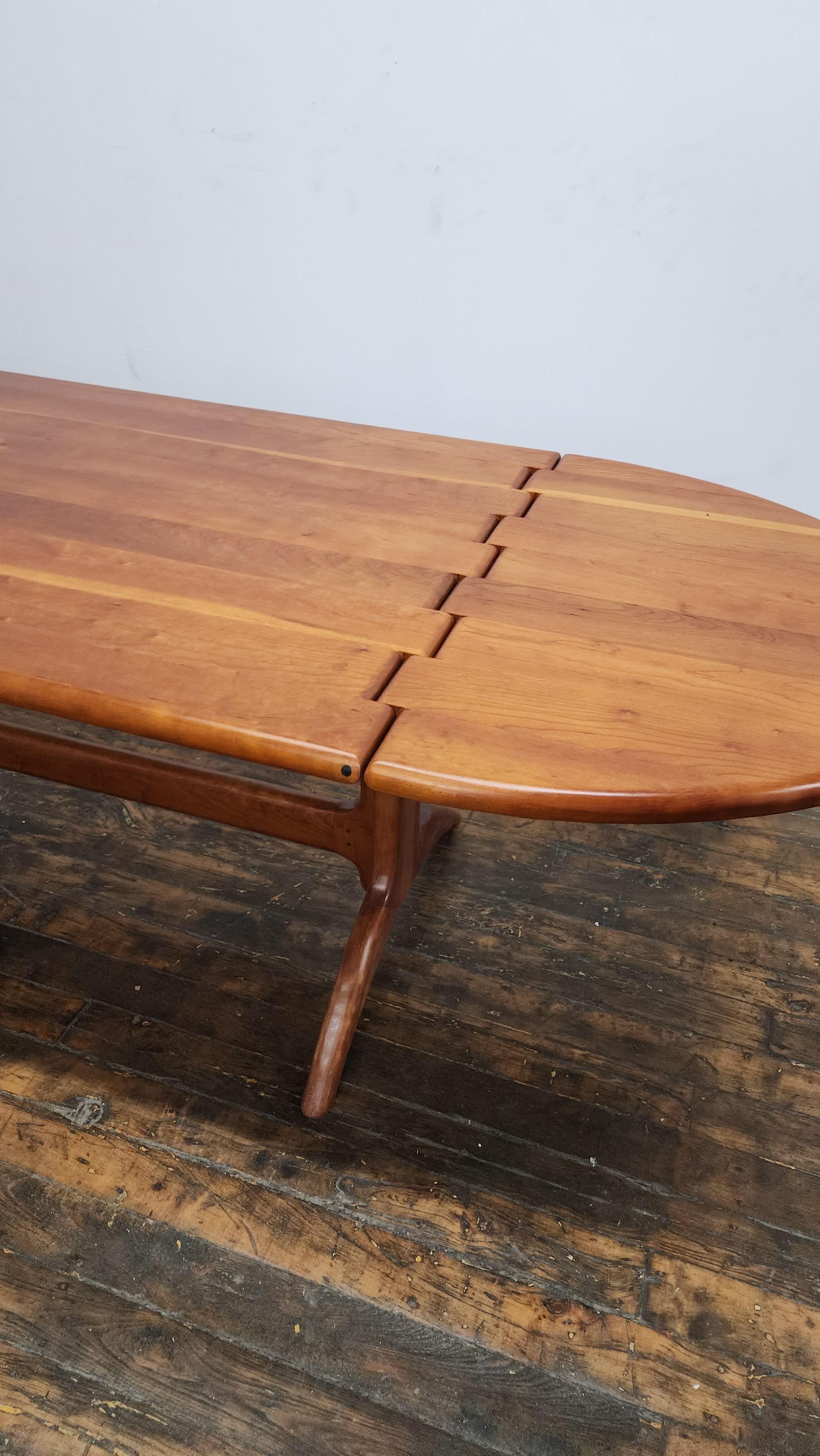 Vintage Sam Maloof Style Cherry Drop Leaf Dining Table. im Angebot 7