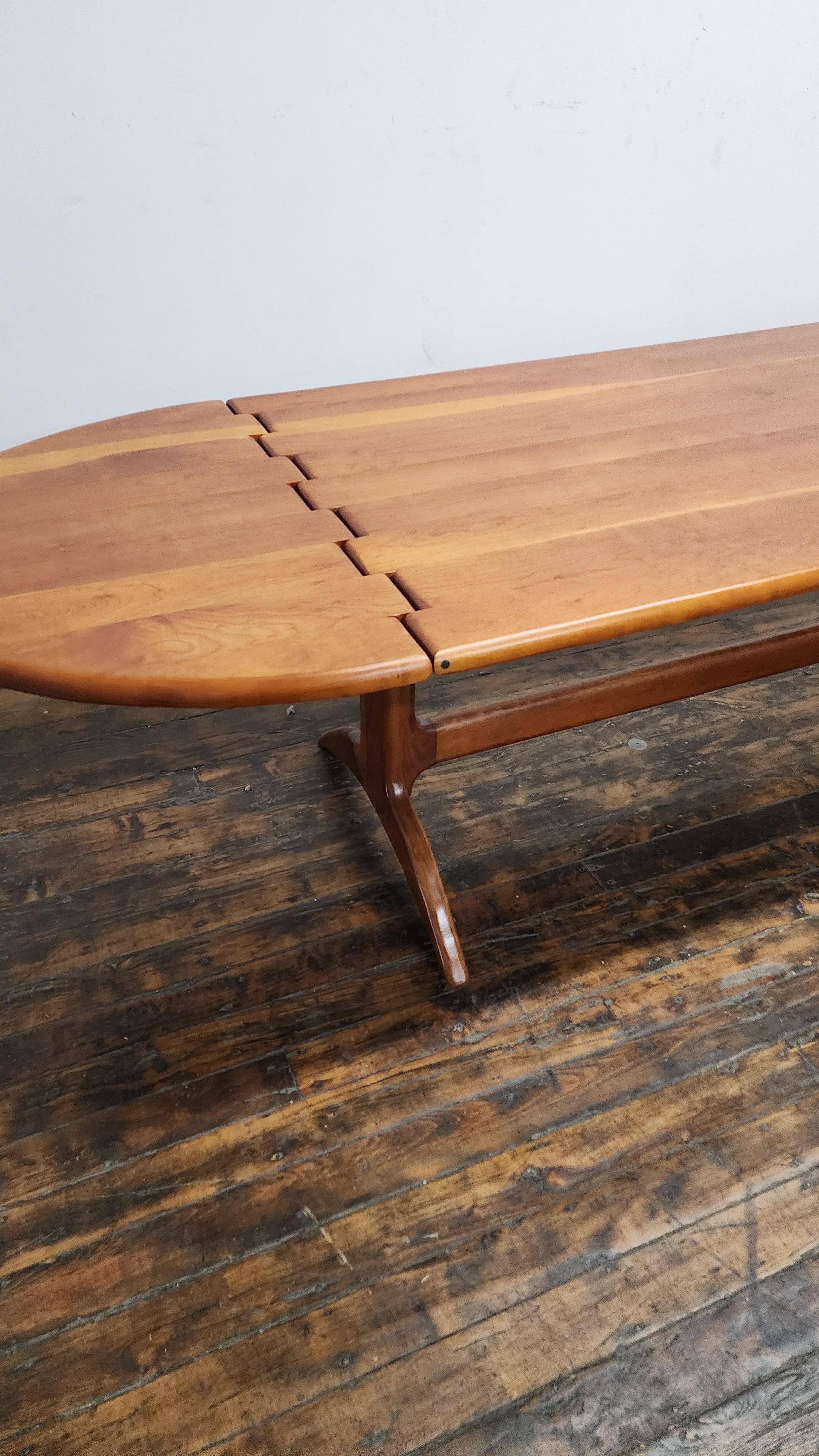 Vintage Sam Maloof Style Cherry Drop Leaf Dining Table. im Angebot 8