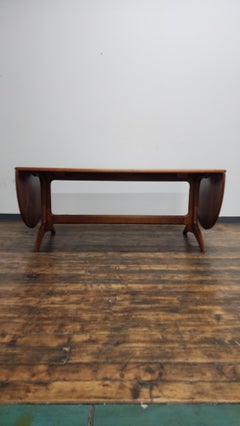 Vintage Sam Maloof Style Cherry Drop Leaf Dining Table.